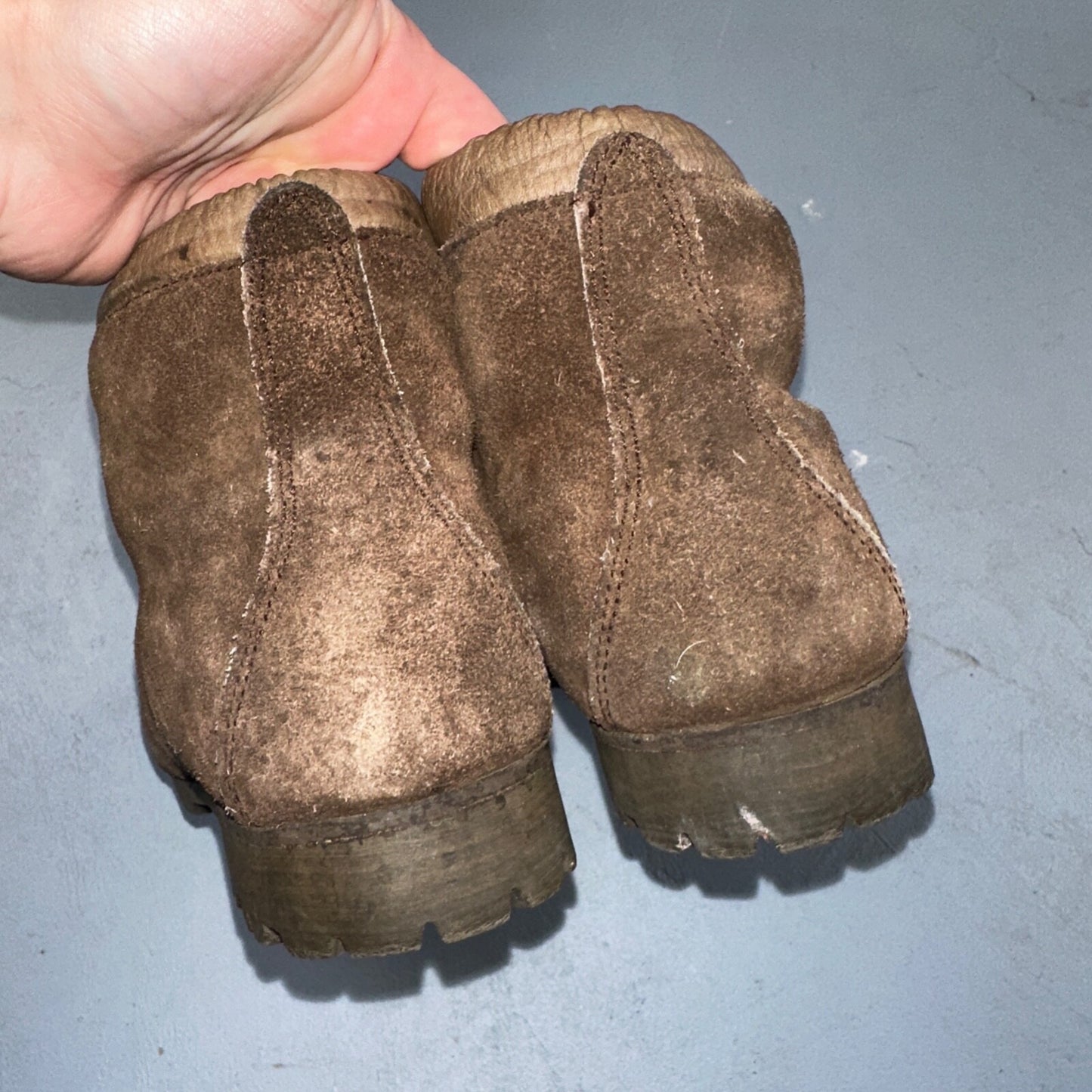 Dunham Waffle Stompers Brown Suede Leather Hiking Boots VTG Italy Size 7.5