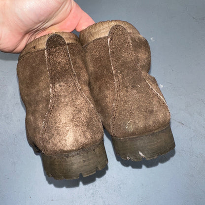 Dunham Waffle Stompers Brown Suede Leather Hiking Boots VTG Italy Size 7.5