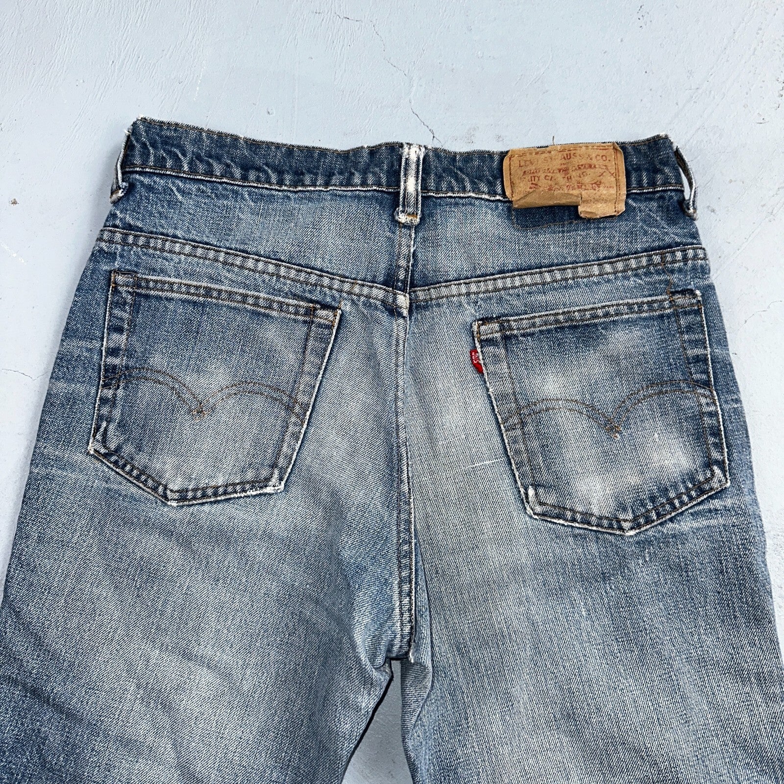 Levis 517 Vintage 70s SS USA Red Tab Bootcut Flare Blue Jeans Talon Act 29x32