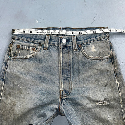 Levis 501 Vintage 90s USA XX Straight Leg Jeans Blue Light Wash 29x32 Act 28x31