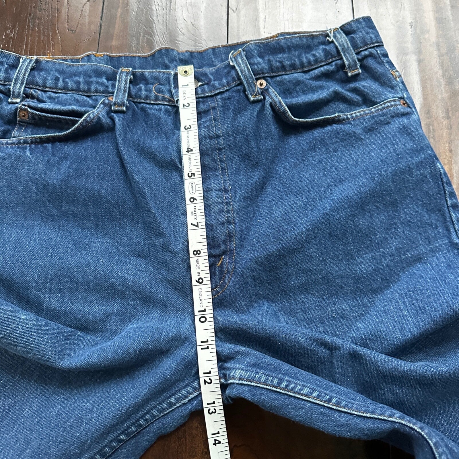 Vintage 80s Levis 646 Boot Flare Orange Tab 36x36 USA Blue Jeans 501 Act 33x34