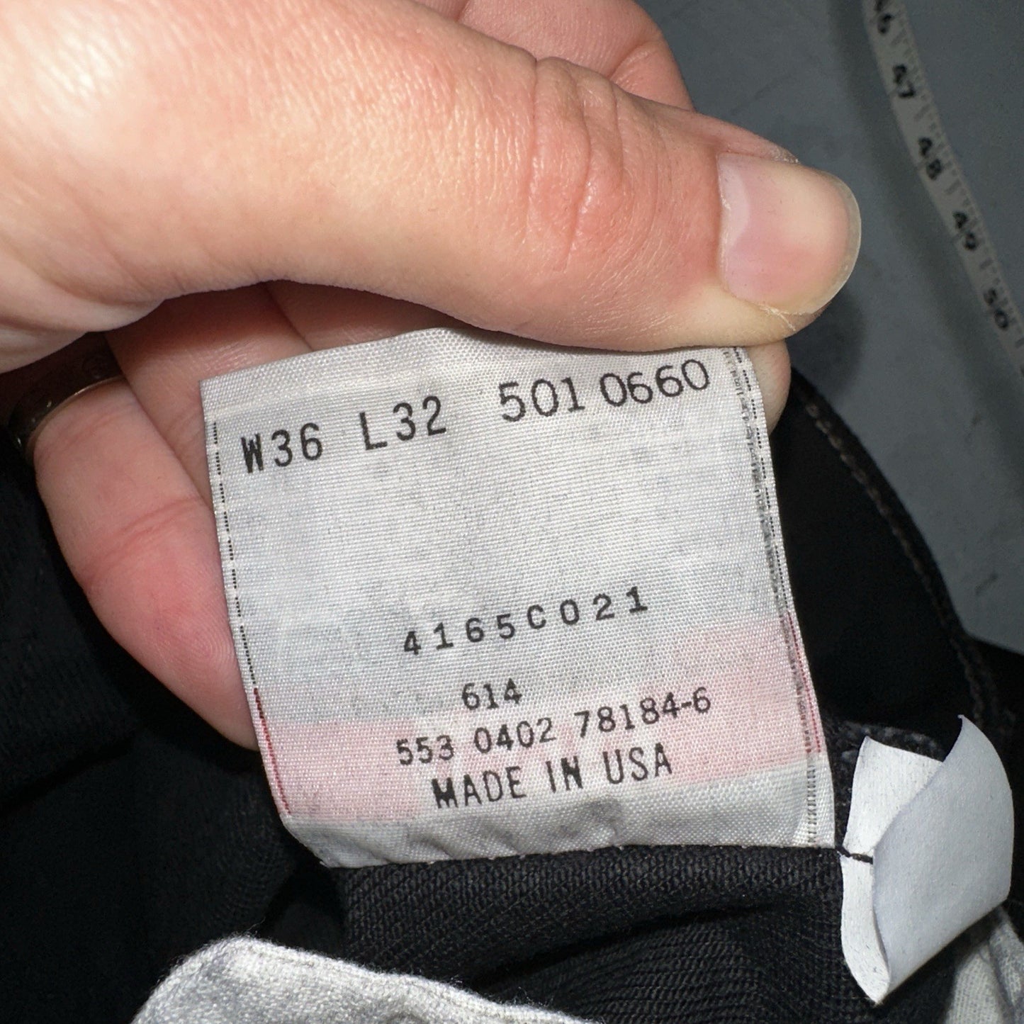 Levis 501 Deadstock Vintage 90s USA XX Straight Leg Jeans Black Dark Wash 36x32