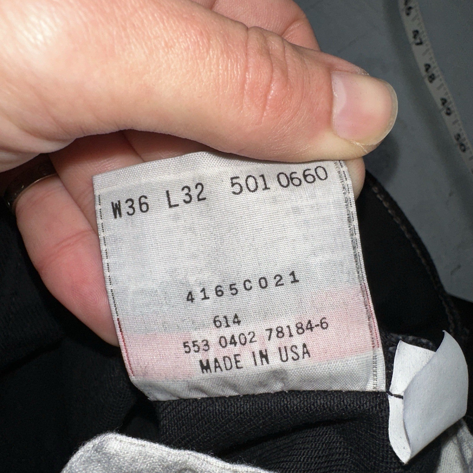 Levis 501 Deadstock Vintage 90s USA XX Straight Leg Jeans Black Dark Wash 36x32