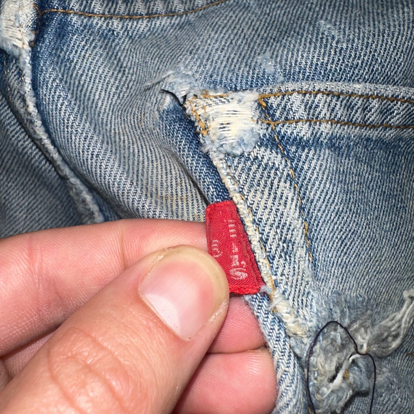 Levis 501 Vintage 80s Redline Selvedge USA XX Jeans Light Wash 34x36 Act 31x33