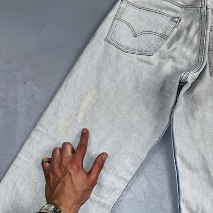 Levis 501 Vintage 90s Y2K XX Straight Leg Jeans Blue Light Wash 34x36 Act 33x31