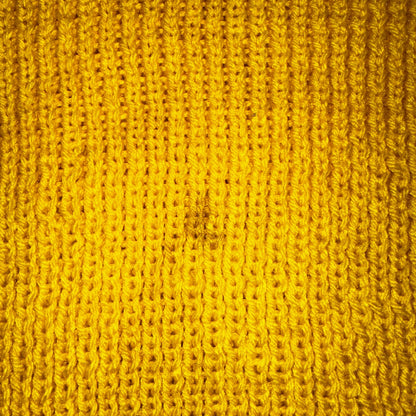 VTG Yellow Vest Knitted Sleeveless Sweater Pullover Handmade Knit 70s 1970s