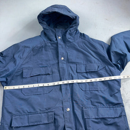 VTG Woolrich USA Mountain Parka Shell Jacket Blue Hiking 1970s 70s Blue Large