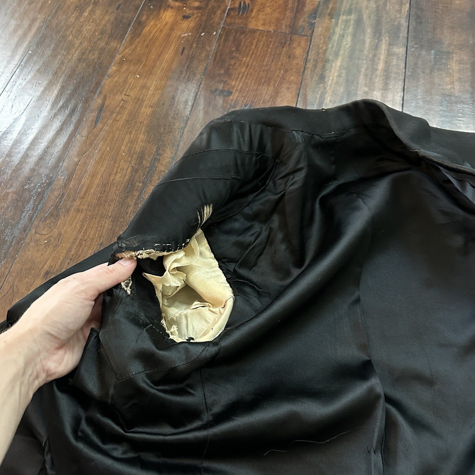 VTG 1920s Mens 3 PC Suit Tuxedo Coat Jacket Pants Wool Thorsen Gray 20s 30s