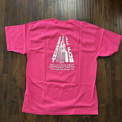 Vintage T Shirt Life Is Short Funny Quote Pink Chicago Tall People Club Cool Rap