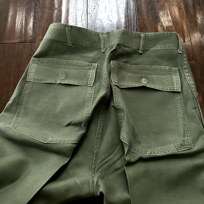 US Army OG-107 Fatigue Pants Trousers 1960s 32x33 Type I DSA-100 Post WWII Camo