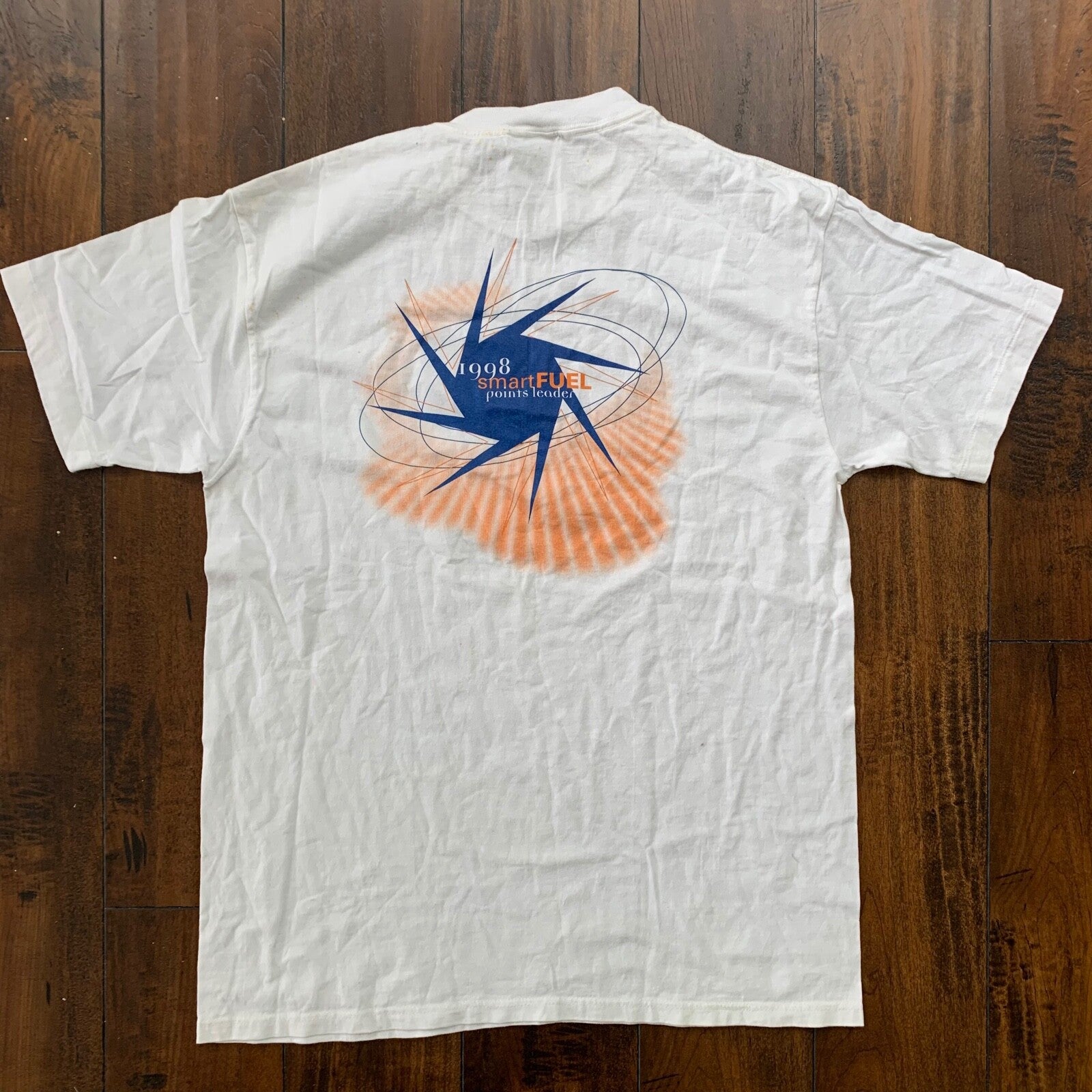 Smart Fuel Vintage T Shirt Science 90s Oneita Blank Simple White Star Elon Musk