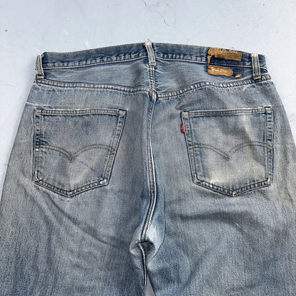 Levis 501 VTG 70s SS Redline Selvedge Jeans XX Med Wash Thrashed Act 35x26