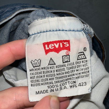 Levis 501 Vintage 90s USA XX Straight Leg Jeans Blue Light Wash 38x32 Act 34x28
