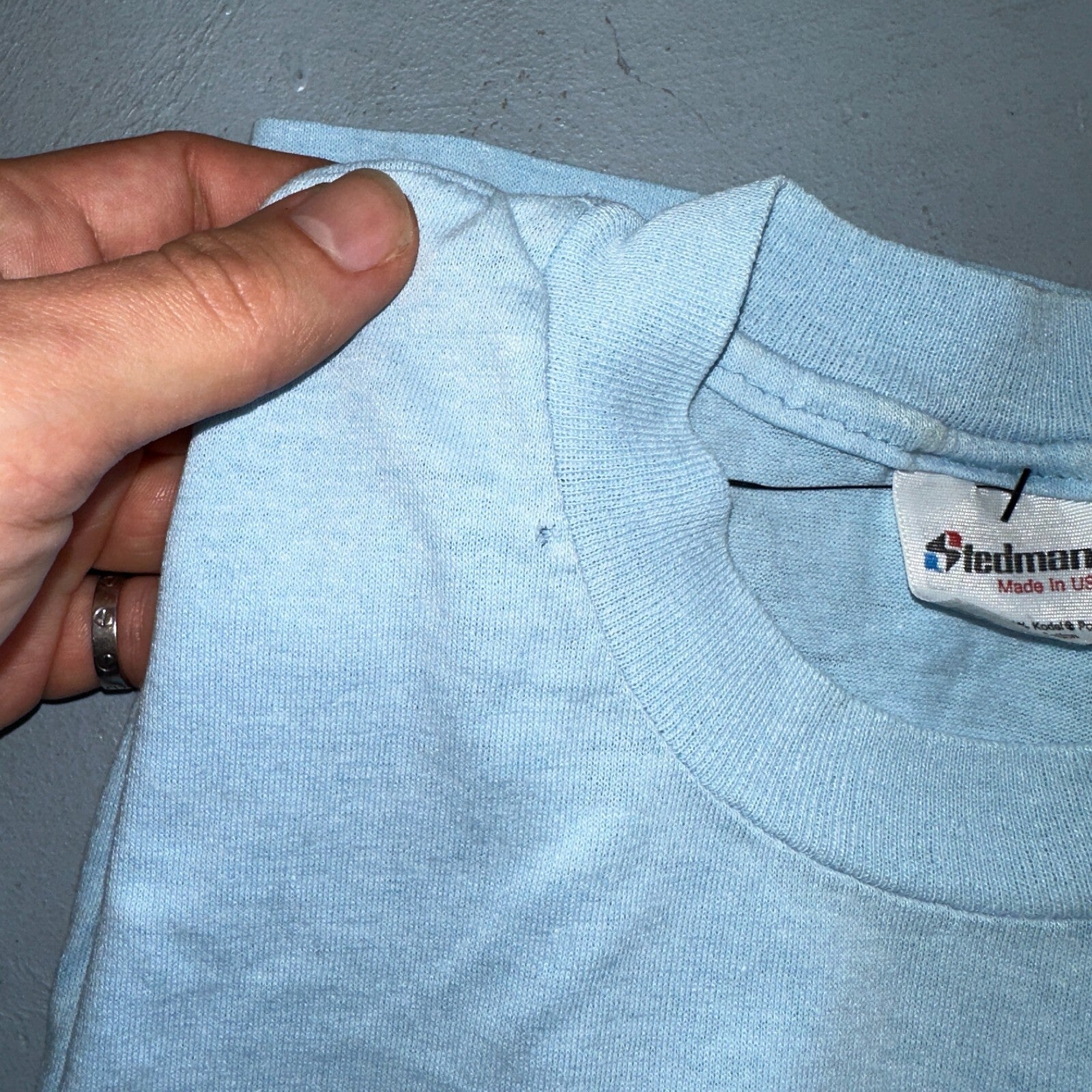 Carolina Tarheels 80s VTG T Shirt Blue UNC 1980s College University Graphic XL