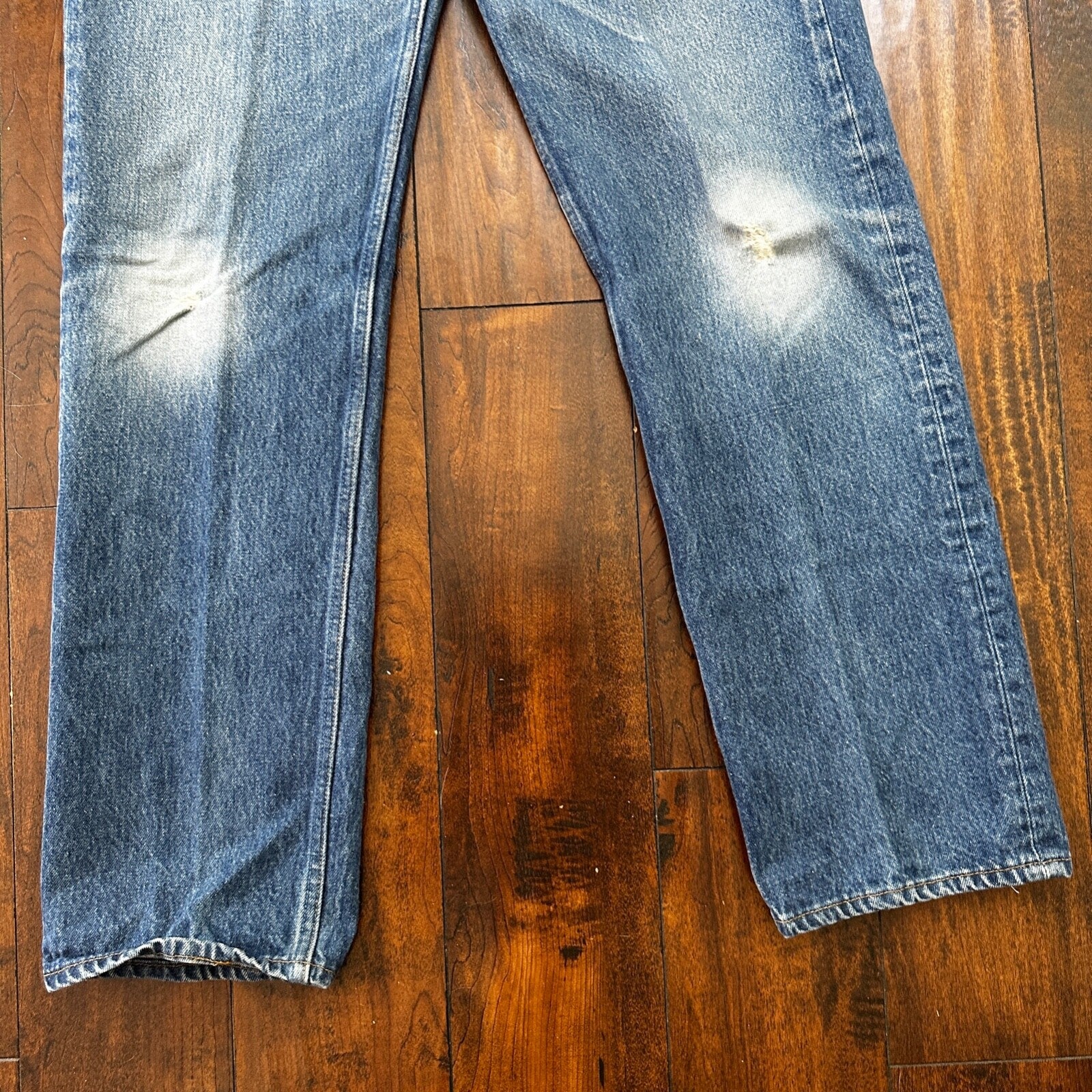 VTG 90s Levis 501 Button Fly 36x36 USA Tag Jeans Straight Wash Blue XX Act 32x31