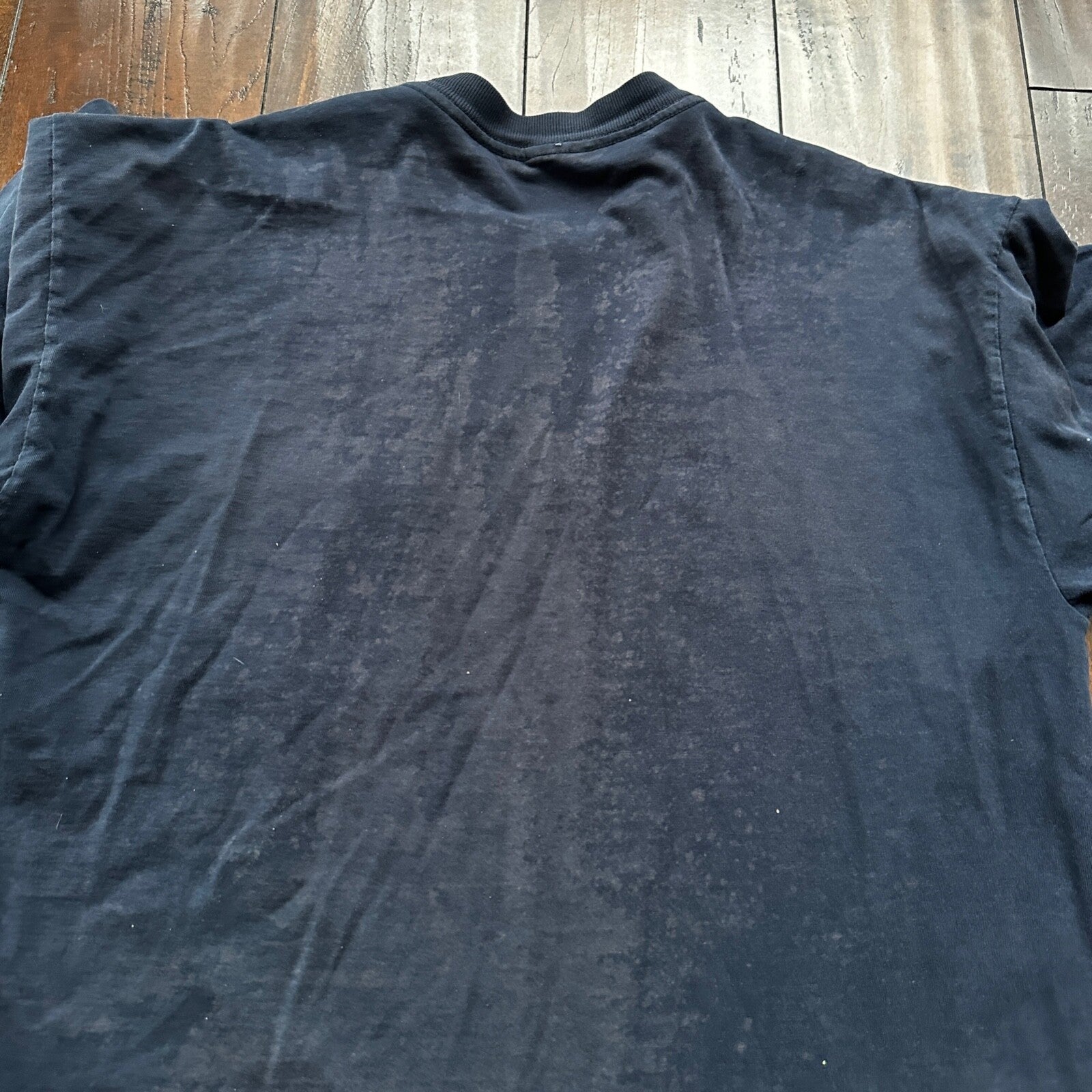 Navy Blank Thrashed Stained 1980s 80s 90s Vintage T Shirt Lot Basic Blue