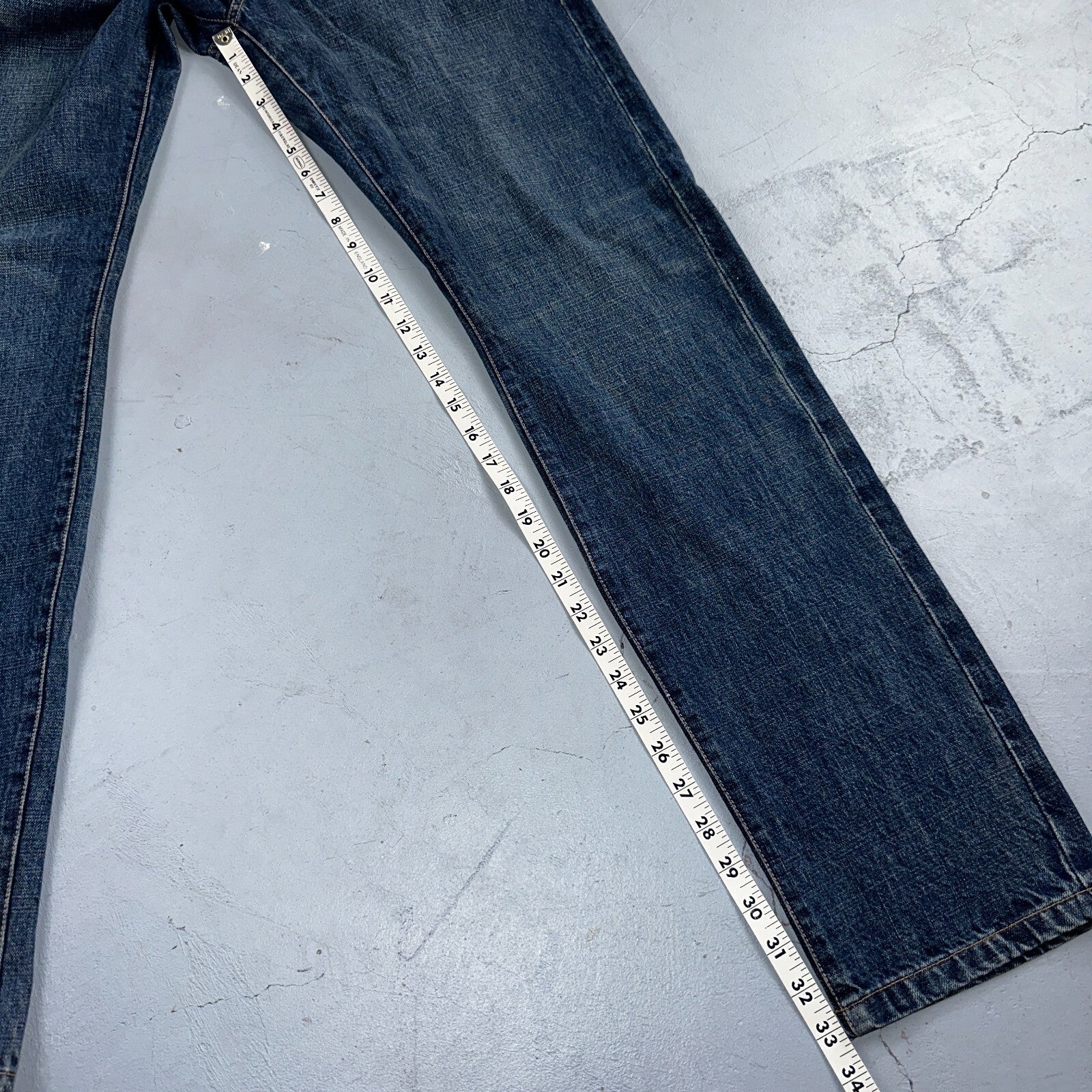 Taylor Stitch The Slim Jean Selvedge Red Line Blue Denim Mens 33 Cotton 33x33