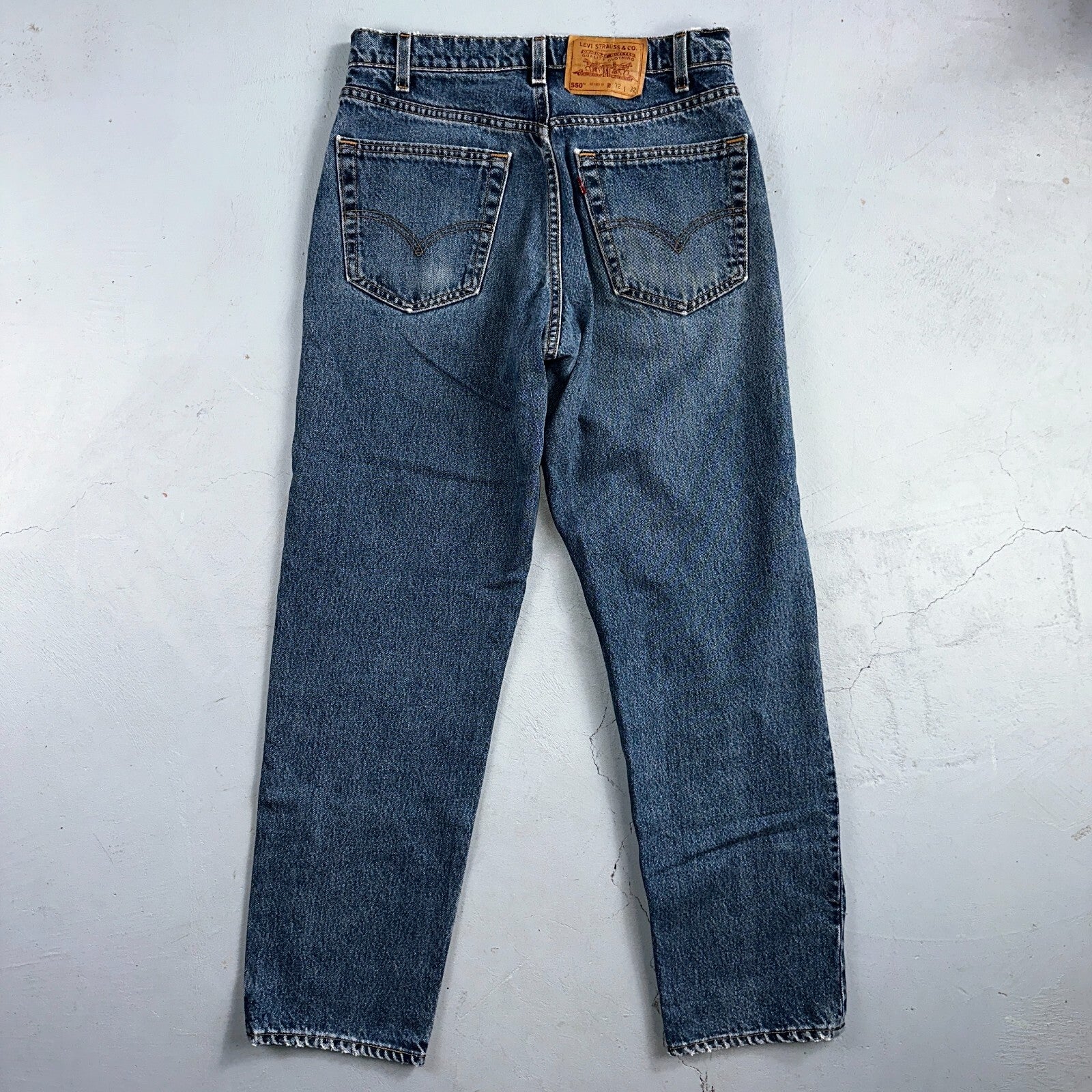 Levis 550 Vintage 90s USA Red Tab Relaxed USA Blue Med Wash Jeans 32x32 Ac 31x30
