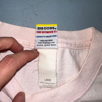 Big Dogs Rock Star GRRRL Girl Y2K VTG T Shirt Bratz Dolls 2000s Pink Cute Punk