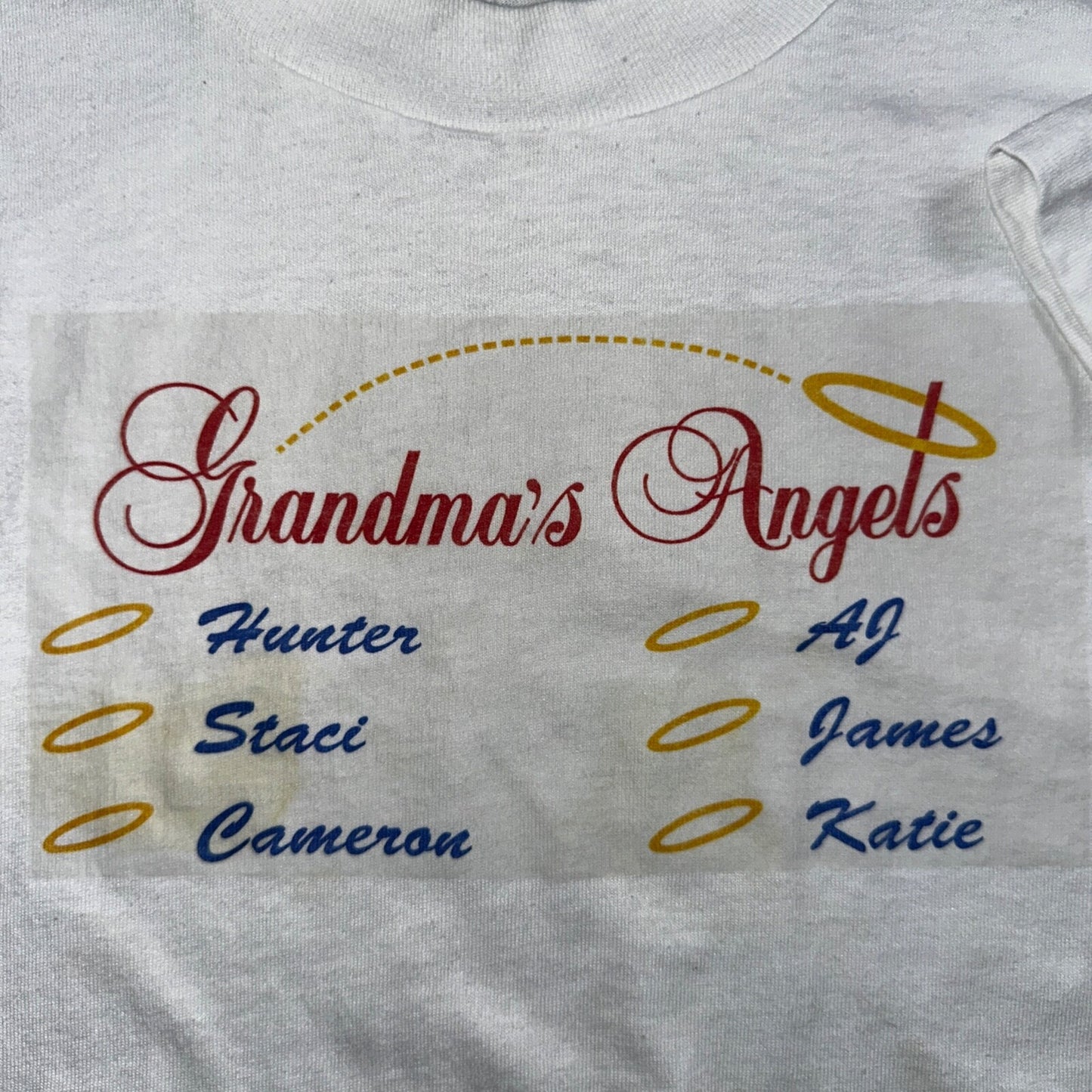 Grandmas Angels 90s VTG T Shirt Wild Sick Death Jesus Heaven Pray RIP Single Rap