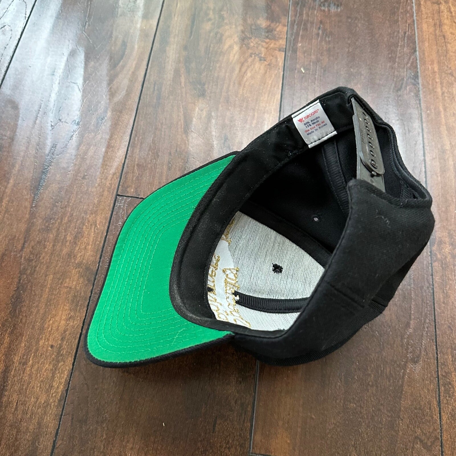 Specialty Polymer Inc Vintage Hat Cap Snapback Black Gold Oregon Rap Music Bands