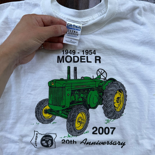 Oregon Model R John Deere Tractor VTG T Shirt Hillbilly Funny Farmer PDX 1950s