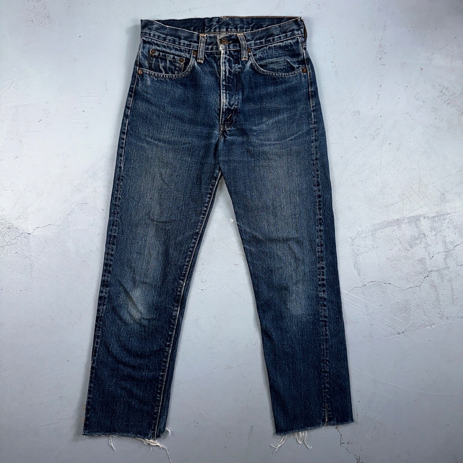 Vintage LEVIS 505 Jeans Big E 1960s Denim 28x28 USA 60s 501 502 Talon Zipper