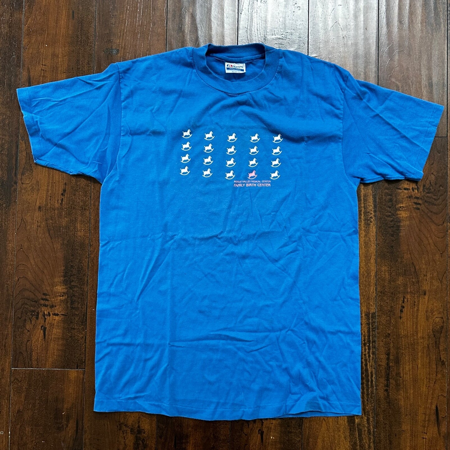 Rocking Horses 80s VTG T Shirt Single Stitch Rogue Valley Hospital Random