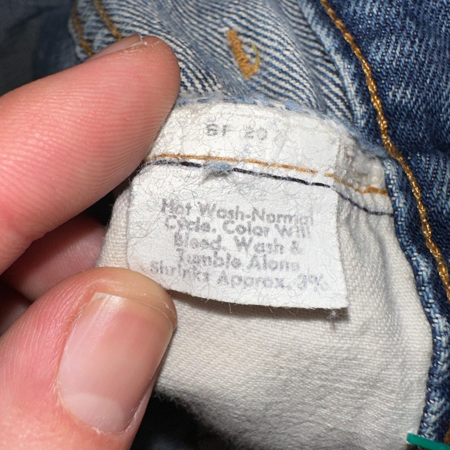 Levis VTG 517 0217 Jeans Mens 40x32 Blue Talon 70s USA Denim Single Stitch 38x31