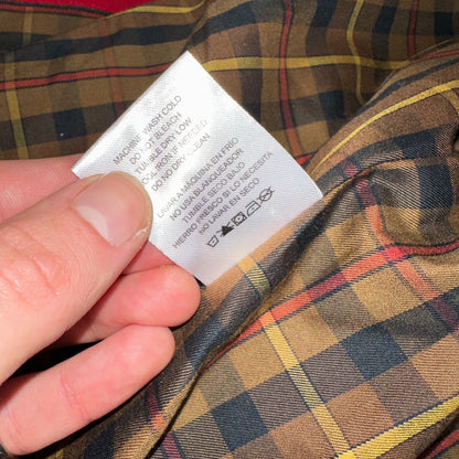 Pendleton Womens Medium Full Zip Hooded Plaid Lined Outdoor Jacket VTG Style Red