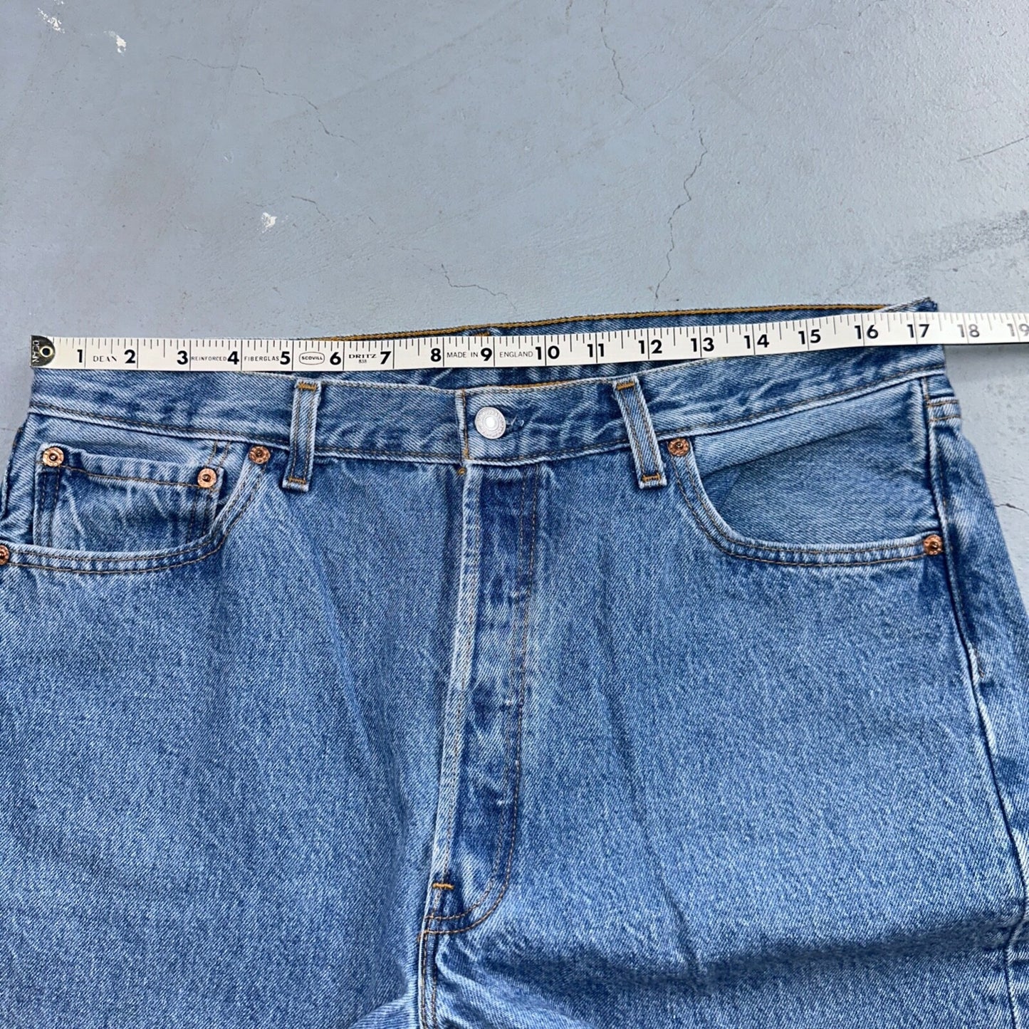 Levis 501 Vintage 90s USA XX Straight Leg Jeans Blue Med Wash 36x30 Act 34x29