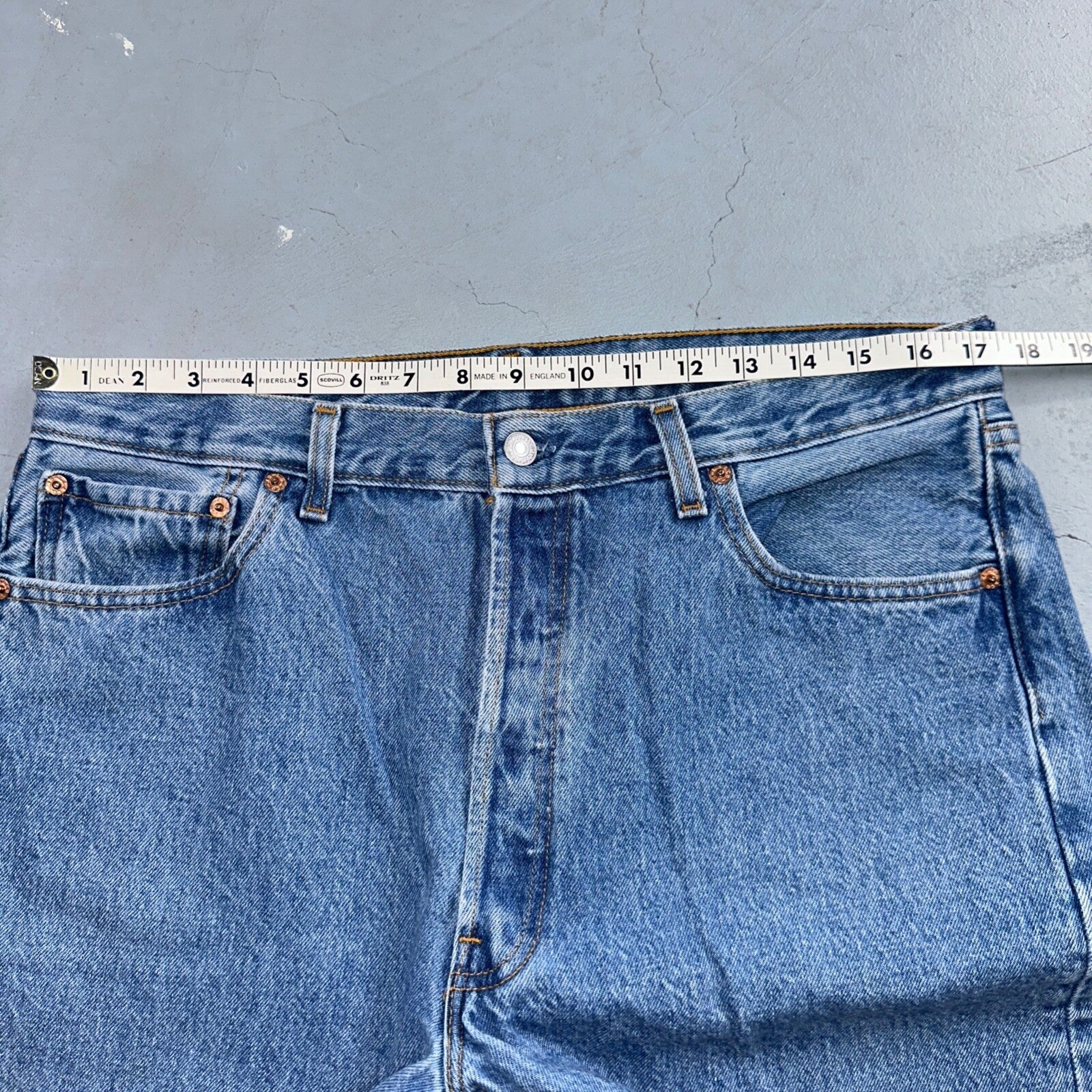 Levis 501 Vintage 90s USA XX Straight Leg Jeans Blue Med Wash 36x30 Act 34x29