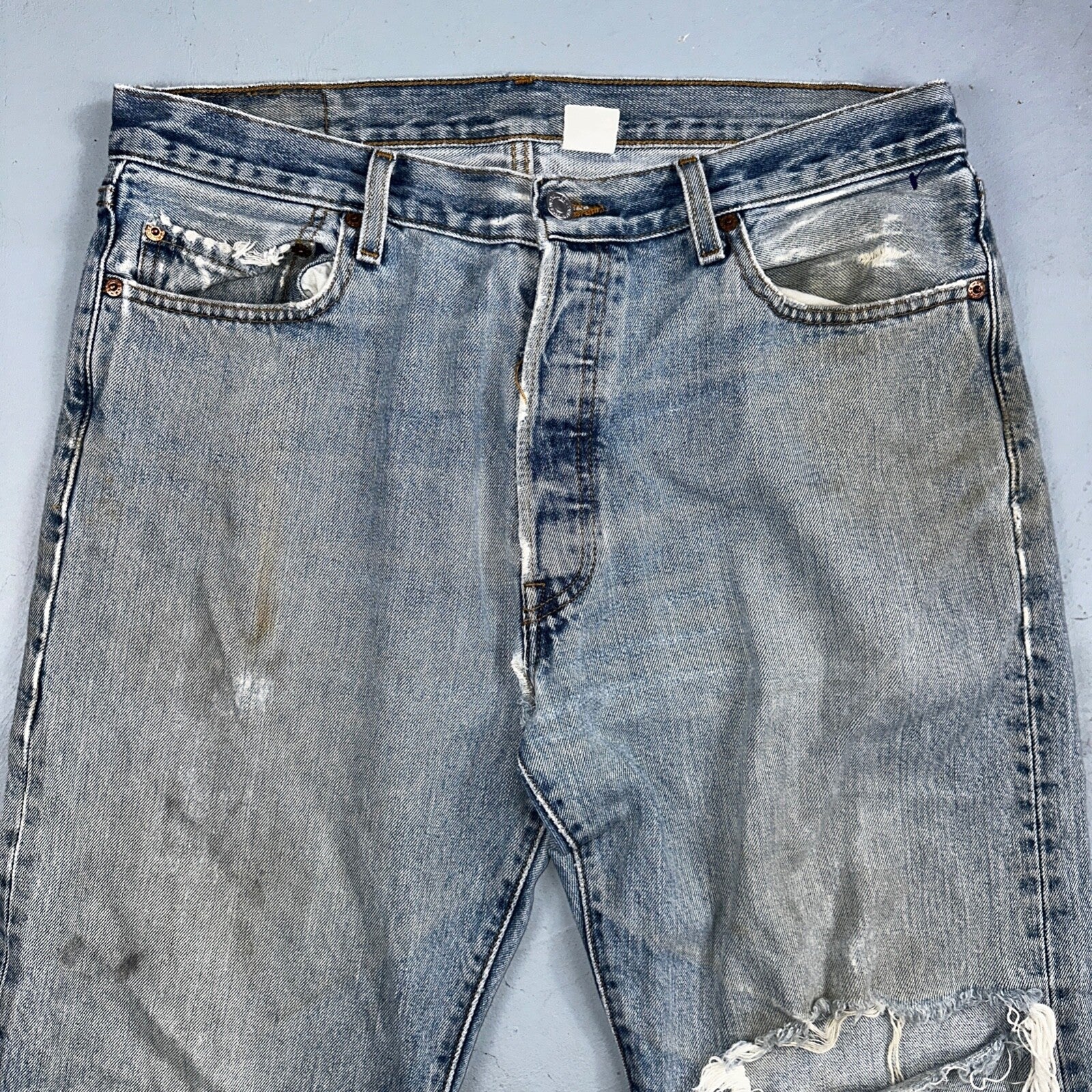 Levis 501 Vintage 90s Mexico Straight Leg Jeans 36x34 Y2K Light Wash Act 34x34