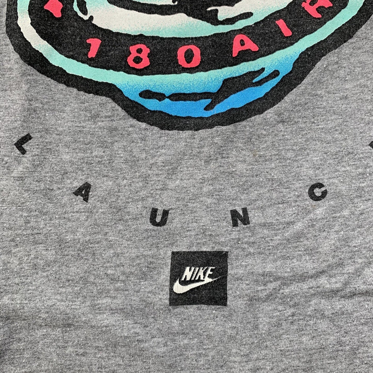 Nike Vintage T Shirt Air 180 90s Gray Tag Rap Earth Alien Spaceship Space