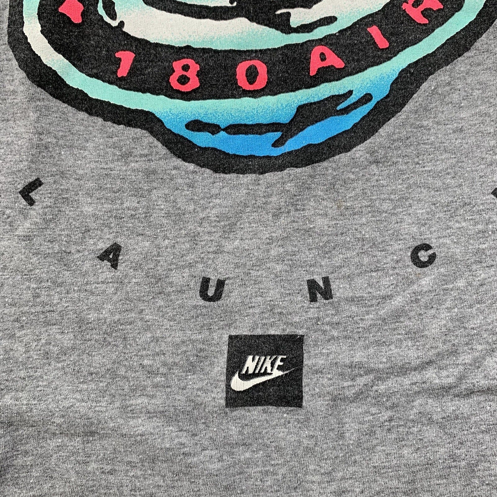 Nike Vintage T Shirt Air 180 90s Gray Tag Rap Earth Alien Spaceship Space