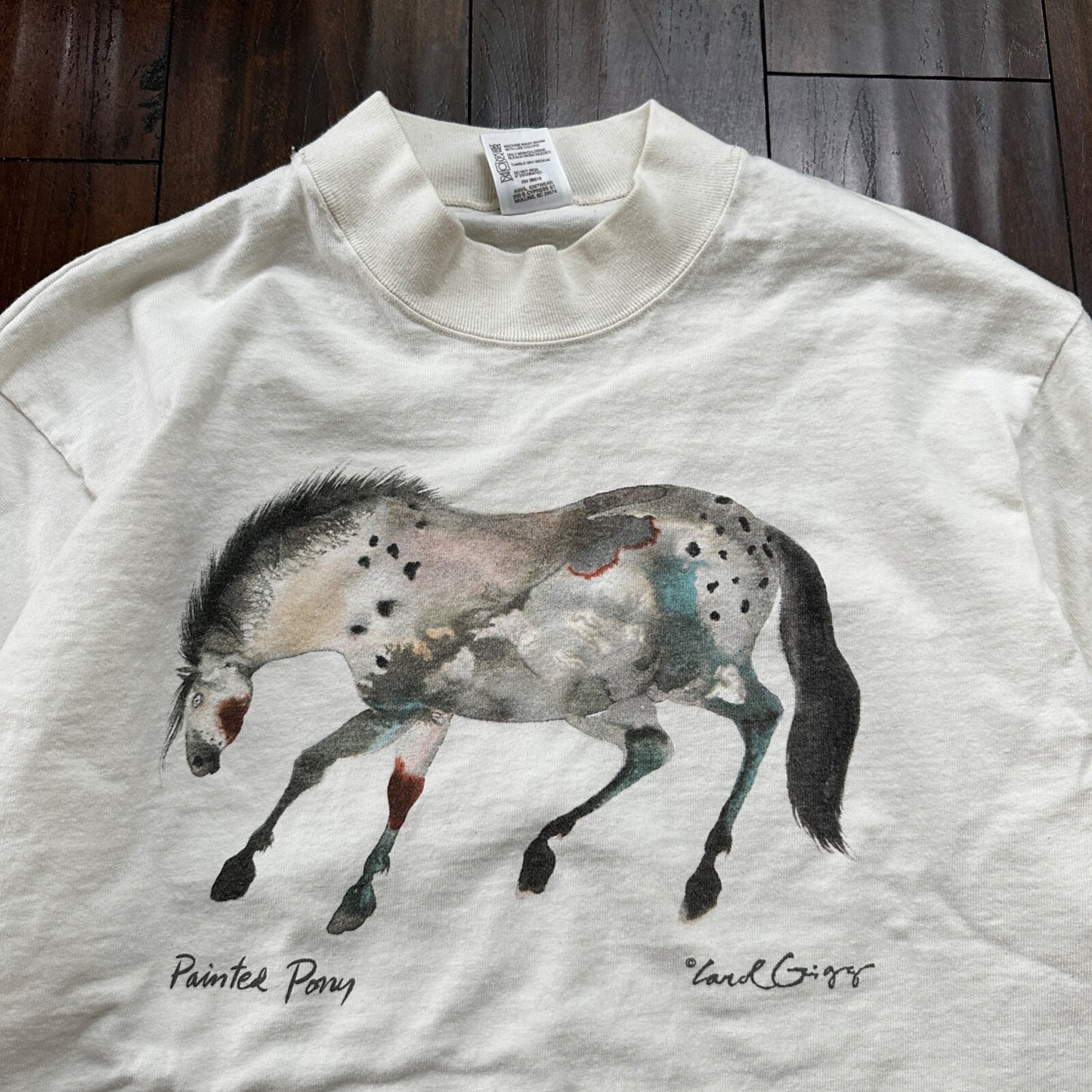 Abstract Painting Of Horse VTG T Shirt Art Rap Music Love Passion Pop Lord Carol