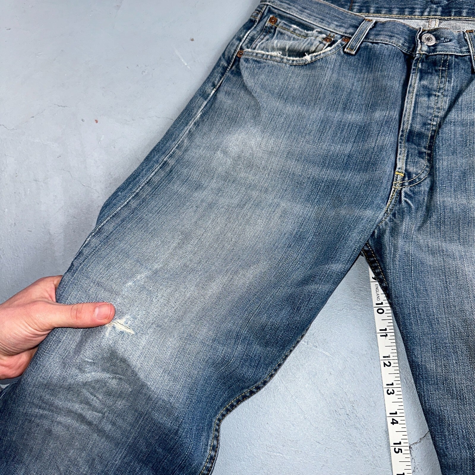 Levis 501 Vintage Y2K XX Straight Leg Jeans Blue Med Wash 33x32 Act 32x31