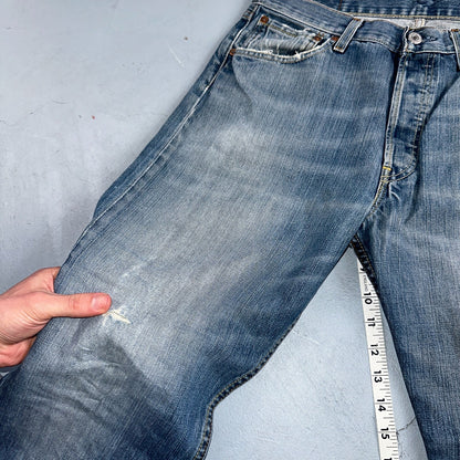 Levis 501 Vintage Y2K XX Straight Leg Jeans Blue Med Wash 33x32 Act 32x31