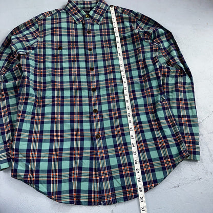 Polo Ralph Lauren Mens Long Sleeve Button Down Shirt Size M Plaid Green Blue
