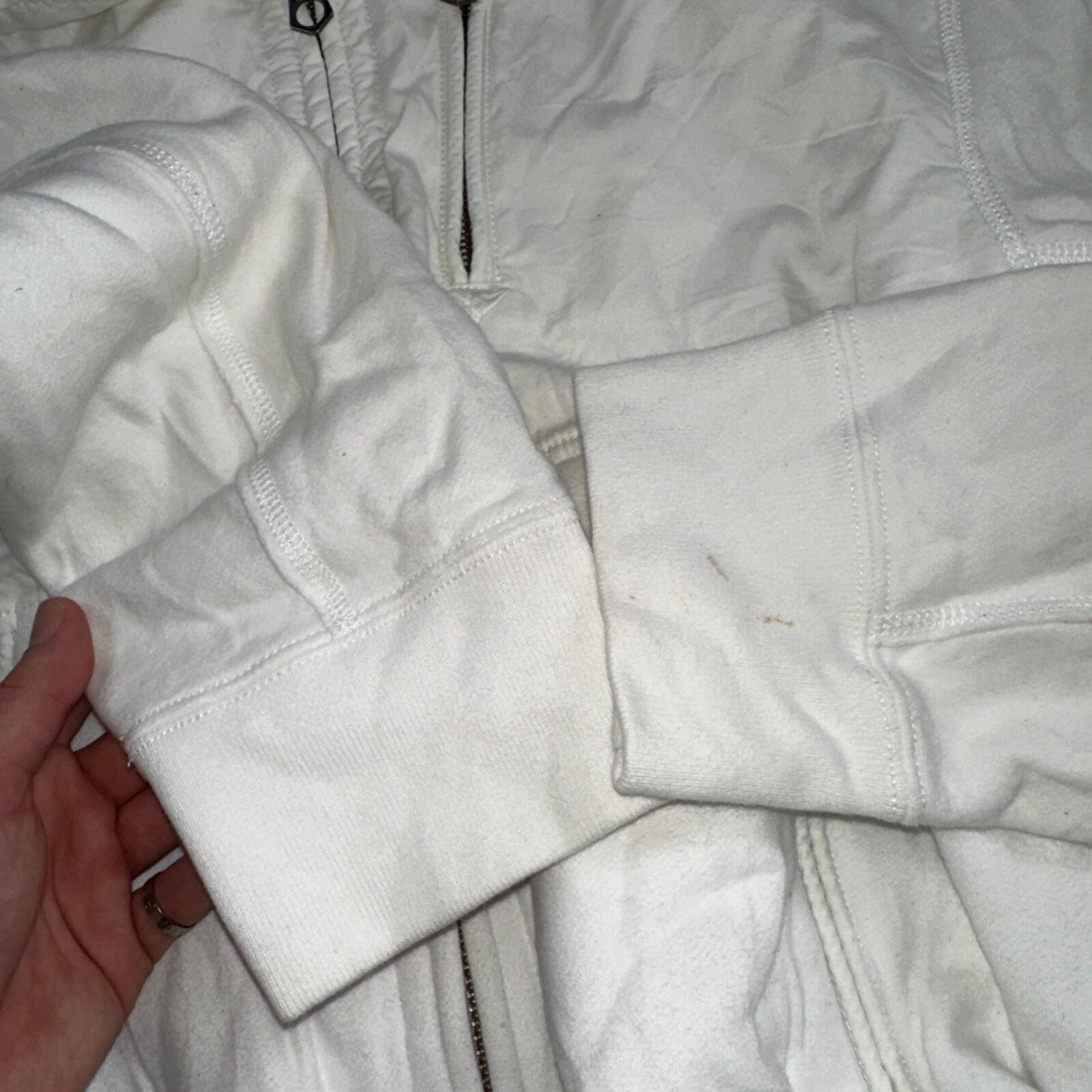 Polo Ralph Lauren VTG 90s Men's L White Blue RL Logo Jacket Coat Yacht Hooded