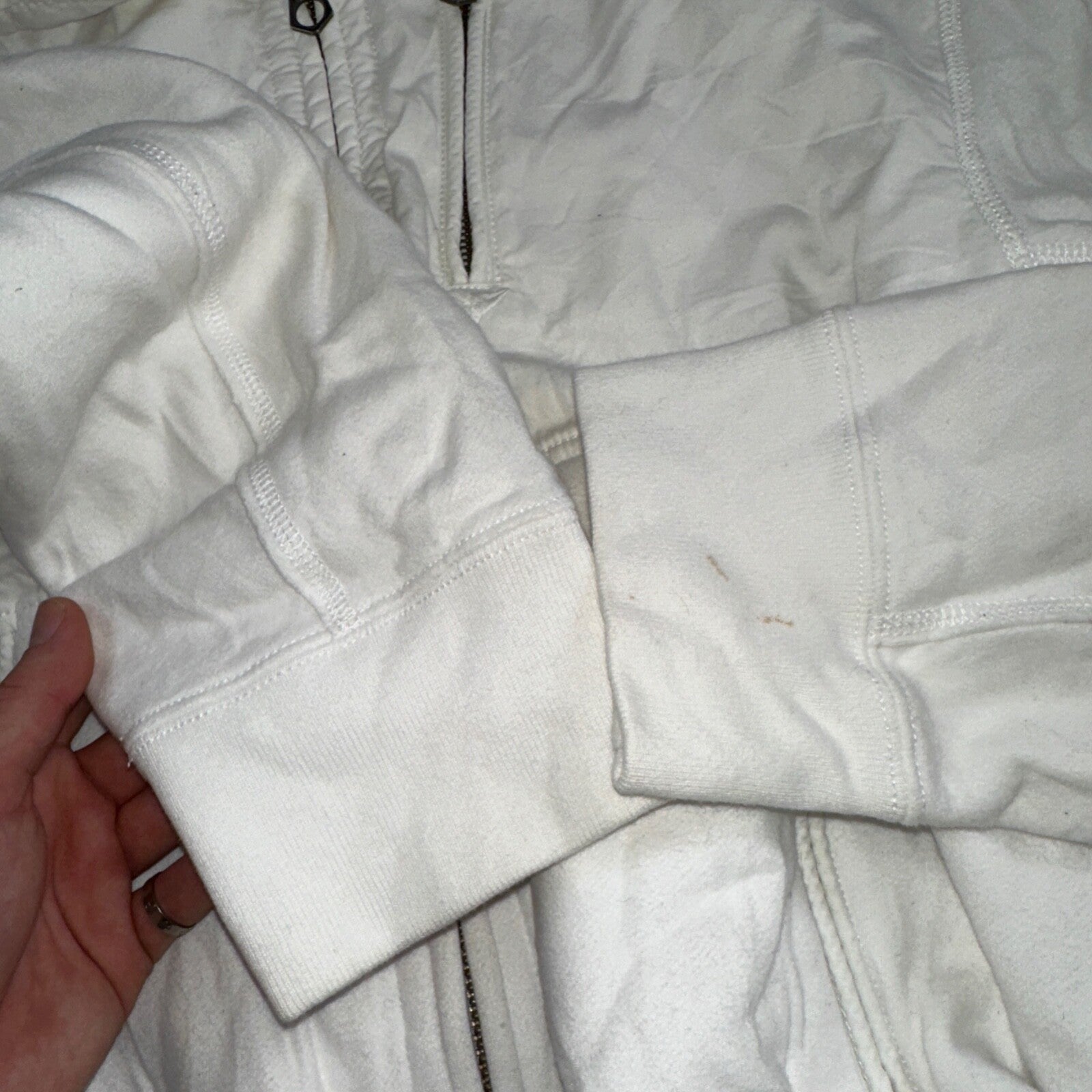 Polo Ralph Lauren VTG 90s Men's L White Blue RL Logo Jacket Coat Yacht Hooded