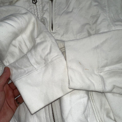 Polo Ralph Lauren VTG 90s Men's L White Blue RL Logo Jacket Coat Yacht Hooded