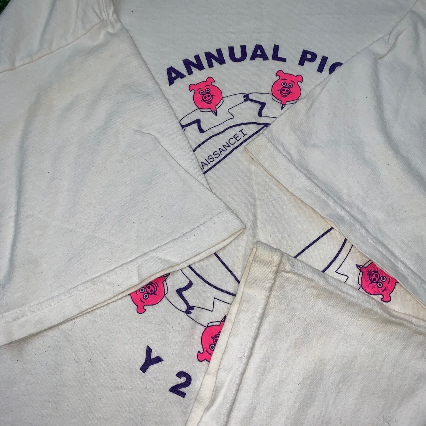 Pig Roast Vintage T Shirt June 24 2000 Funny Cartoon Love Bacon Food Y2K 90s