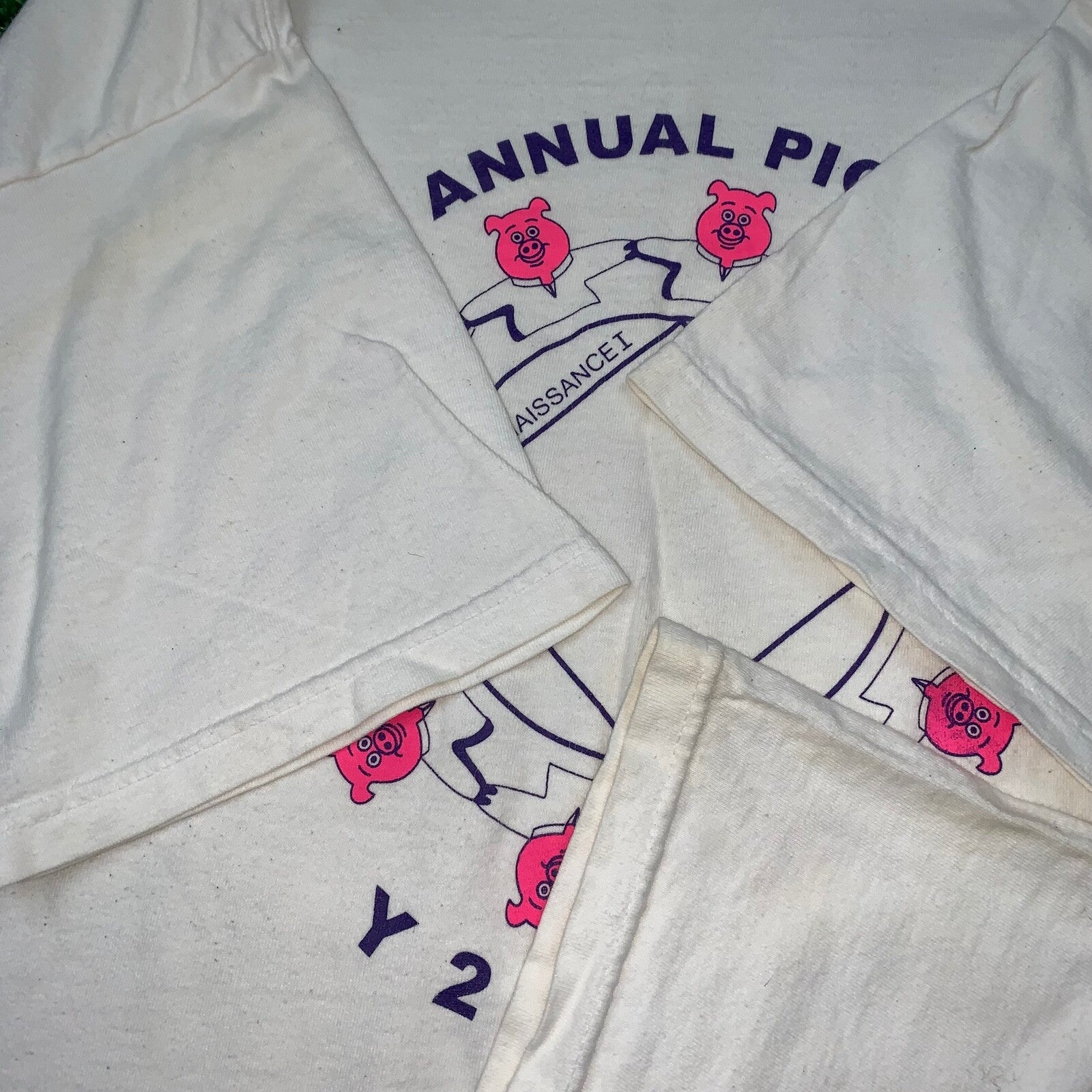 Pig Roast Vintage T Shirt June 24 2000 Funny Cartoon Love Bacon Food Y2K 90s