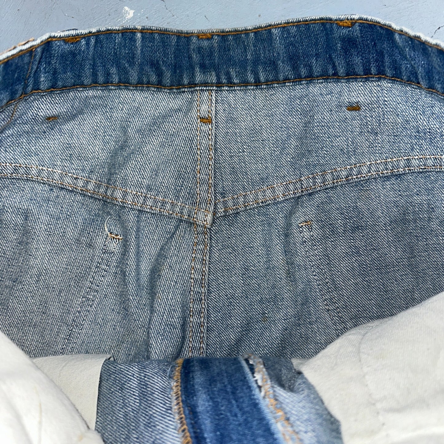 Levis 517 Vintage 80s USA Orange Tab Bootcut Flare Blue Jeans Talon Act 34x29