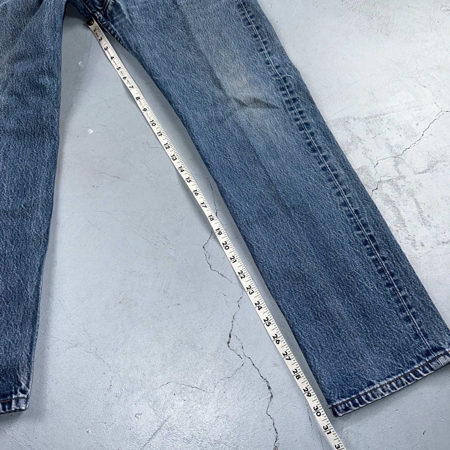 Levis 501 Vintage 90s USA XX Straight Leg Jeans Blue Light Wash 35x34 Act 32x30