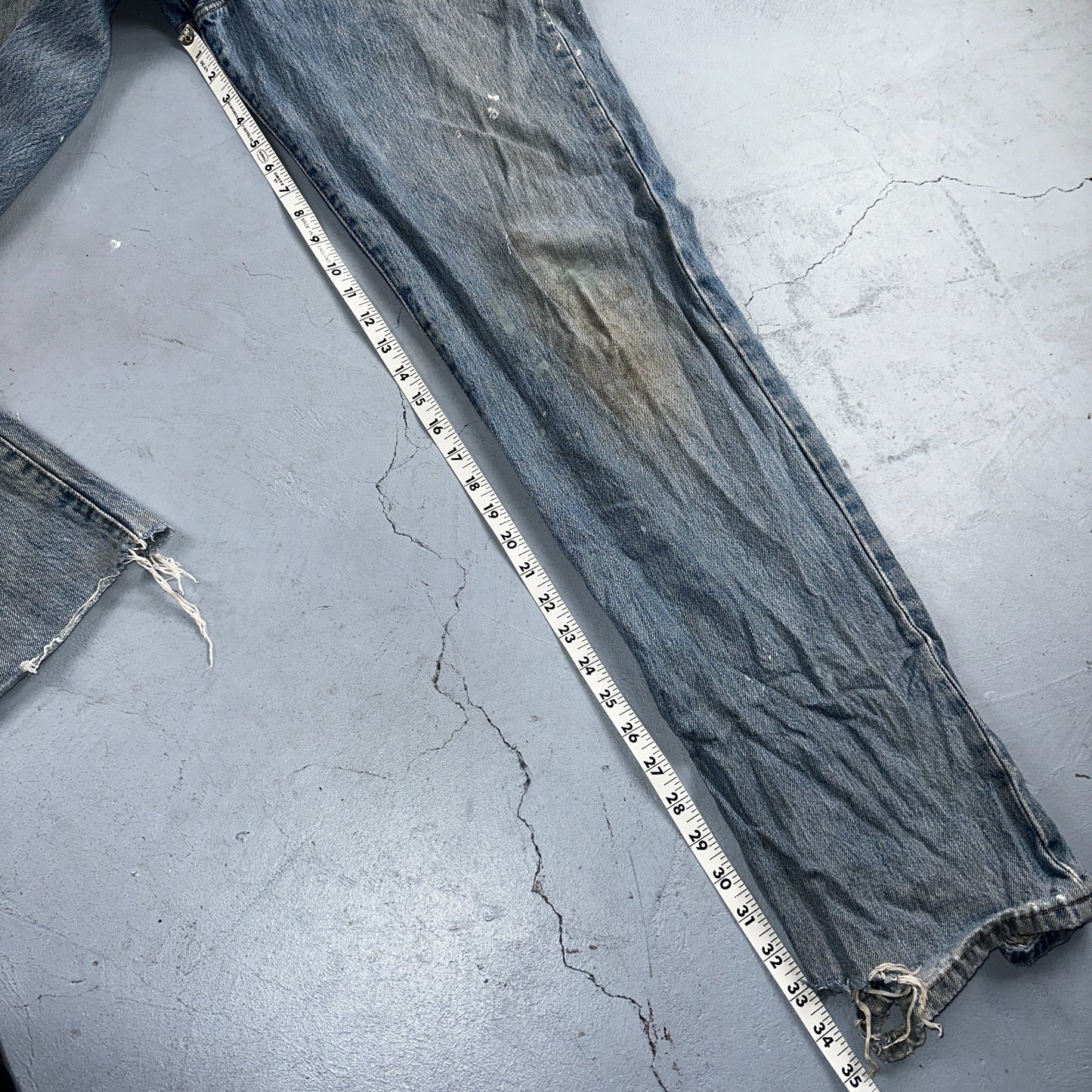 Levis 501 Vintage Y2K XX Straight Leg Jeans Blue Light Wash 35x34 Act 34x34