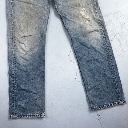 Levis 501 Vintage 90s USA XX Straight Leg Jeans Blue Med Wash 33x32 Act 32x30