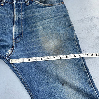 Levis 517 Vintage 90s Canada Orange Tab Bootcut Flare Blue Worn Jeans Act 33x30