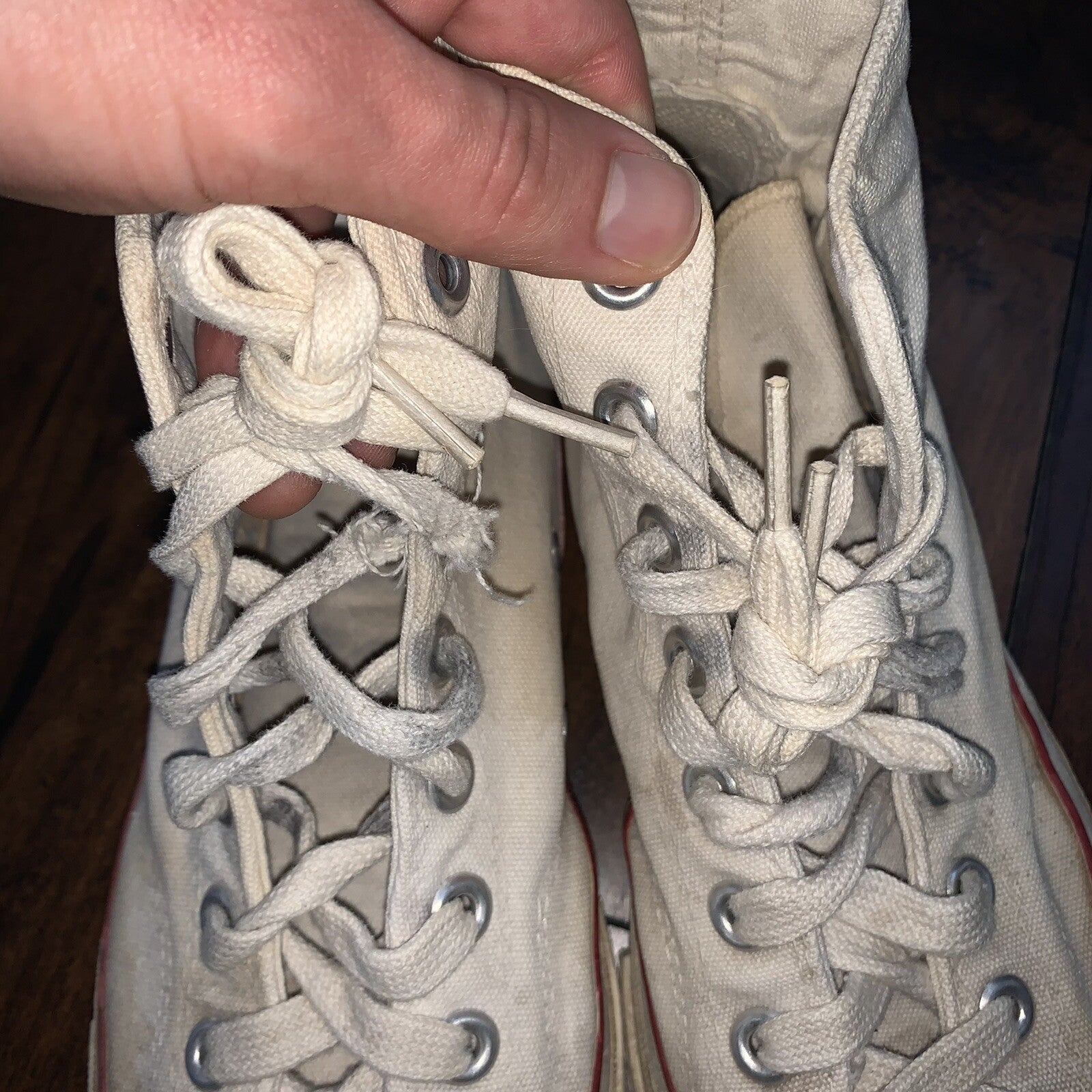 Vintage 60s CONVERSE Chuck Taylor All Star Blue Label White 7 RARE Comfort USA